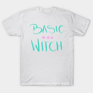 Basic Witch - Teal & Pink T-Shirt